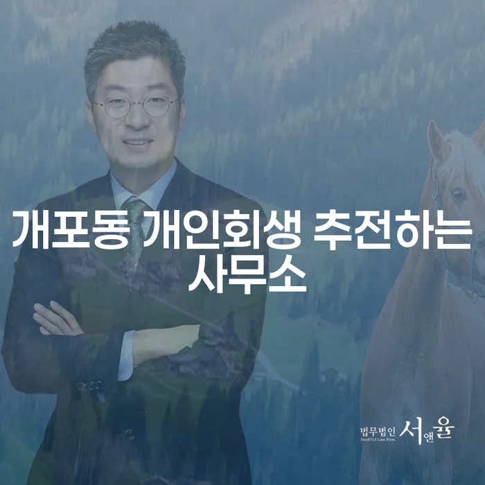 개포동 개인회생 추전하는 사무소