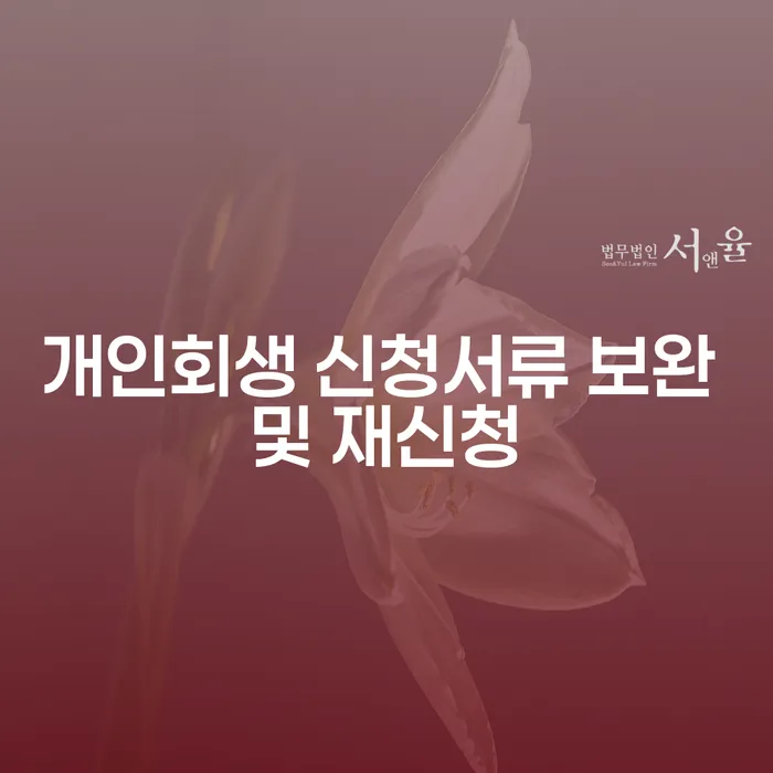 개인회생 신청서류 보완 및 재신청: 어떻게 준비할까요?